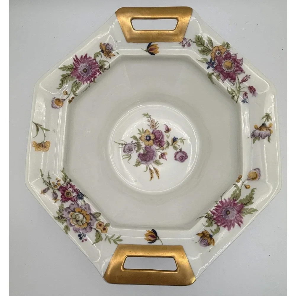 Theodore Haviland Limoges Persia Octagon Vegetable Bowl w/ Lid France EUC